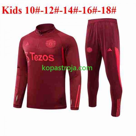 Manchester United Barn Tränings Sweatshirtställ Röd 2023/24